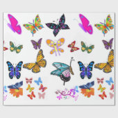 Cadeau Papier d'emballage papillon (Plat)