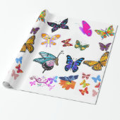 Cadeau Papier d'emballage papillon (Déroulé)