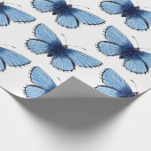 Cadeau Papier d'emballage - Papillon bleu (Coin)