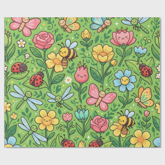 Cadeau Papier d'emballage Papillon de jardin