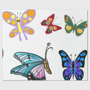 Cadeau Papier d'emballage papillon pour enfants