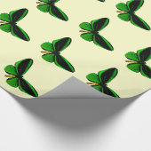 Cadeau Papier d'emballage Papillon Vert (Coin)