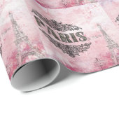 Cadeau Papier d'emballage Paris (Coin rond)