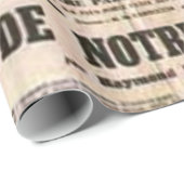 Cadeau Papier d'emballage Paris (Coin rond)