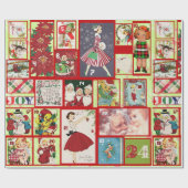 Cadeau papier d'emballage passé de noël (Plat)