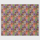 Cadeau Papier d'emballage patchwork Halloween (Plat)
