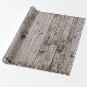 Cadeau Papier d'emballage patiné en bois (Déroulé)