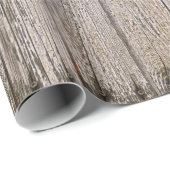 Cadeau Papier d'emballage patiné en bois (Coin rond)
