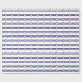 Cadeau Papier d'emballage patriotique avec Drapeau de Cin (Plat)