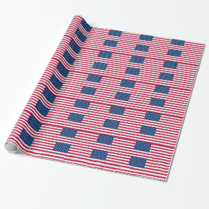 Cadeau Papier d'emballage patriotique et spécial avec le