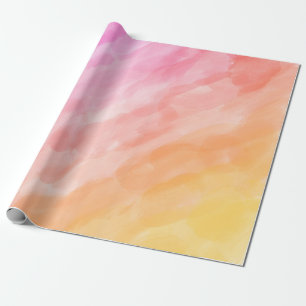 Cadeau Papier d'emballage peint à l'aquarelle couleurs pa