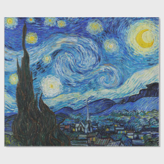 Cadeau Papier d'emballage peinture Nuit étoilée