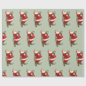 Cadeau Papier d'emballage Père Noël antique (Plat)