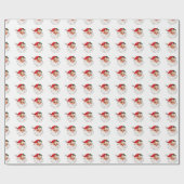 Cadeau Papier d'emballage Père Noël joyeux (Plat)