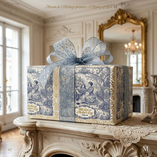 Cadeau Papier d'emballage personnalisable vintage pour la