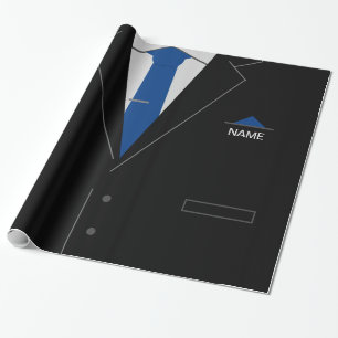 Cadeau Papier d'emballage personnalisé avec nom pour entr