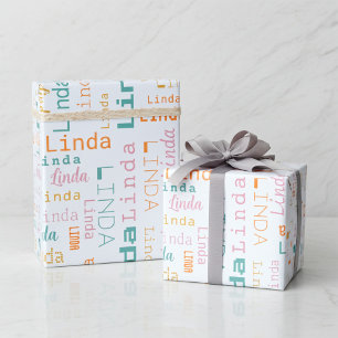 Cadeau Papier d'emballage personnalisé avec un nom de 5 l