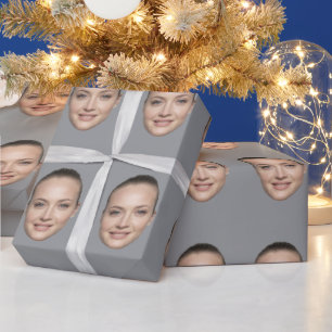 Cadeau Papier d'emballage personnalisé avec visage person