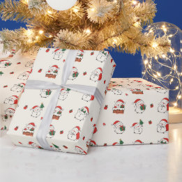 Cadeau Papier d'emballage personnalisé de Noël Bonhomme d