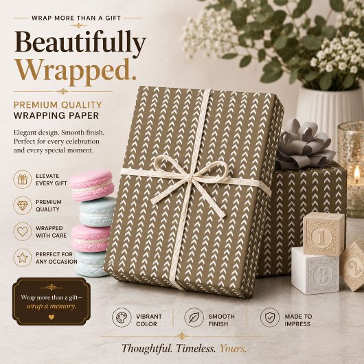 Cadeau Papier d'emballage personnalisé en tricot neutre