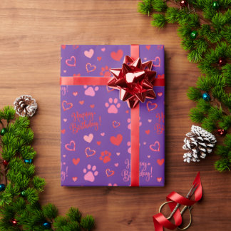 Cadeau Papier d'emballage personnalisé Joyeux Anniversair