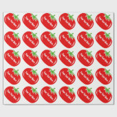 Cadeau Papier d'emballage personnalisé marrant de tomate (Plat)