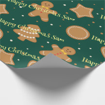 Papier d'emballage personnalisé motif de Noël