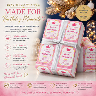 Cadeau Papier d'emballage personnalisé pour anniversaire 