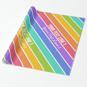 Cadeau Papier d'emballage personnalisé Rainbow Colours