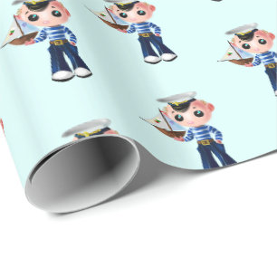 Cadeau Papier d'emballage Petit Marin