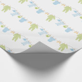 Cadeau Papier d'emballage petits de vêtements bleus et (Coin)