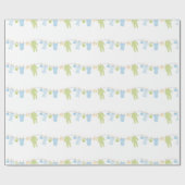 Cadeau Papier d'emballage petits de vêtements bleus et (Plat)