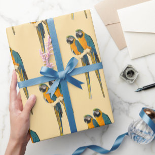 Cadeau Papier d'emballage photo de perroquets Ara 