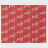 Cadeau Papier d'emballage - piano à queue et personnel (Plat)