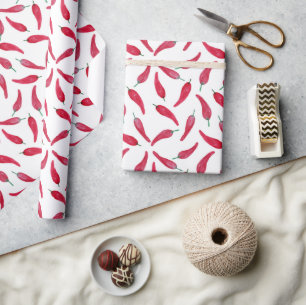 Cadeau Papier d'emballage Piment Rouge
