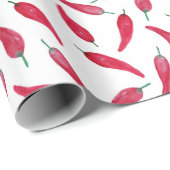 Cadeau Papier d'emballage Piment Rouge (Coin rond)