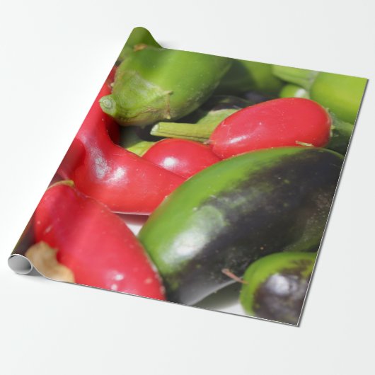 Cadeau Papier d'emballage Piments (Déroulé)