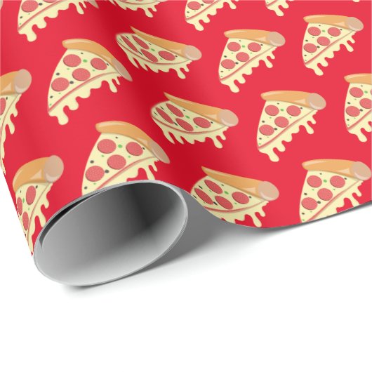 Cadeau Papier d'emballage pizza au fromage de fusion chau (Coin rond)