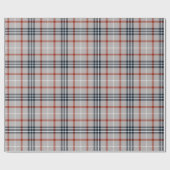 Cadeau Papier d'emballage plaid gris/rouge - brillant (Plat)