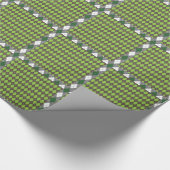 Cadeau Papier d'emballage plaid vert Argyll. (Coin)