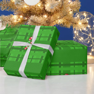 Cadeau Papier d'emballage plaqué Sucre de canne de Noël