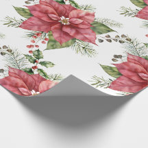 Papier d'emballage Poinsettia