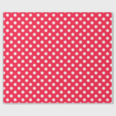 Cadeau Papier d'emballage pois rouge et blanc (Plat)