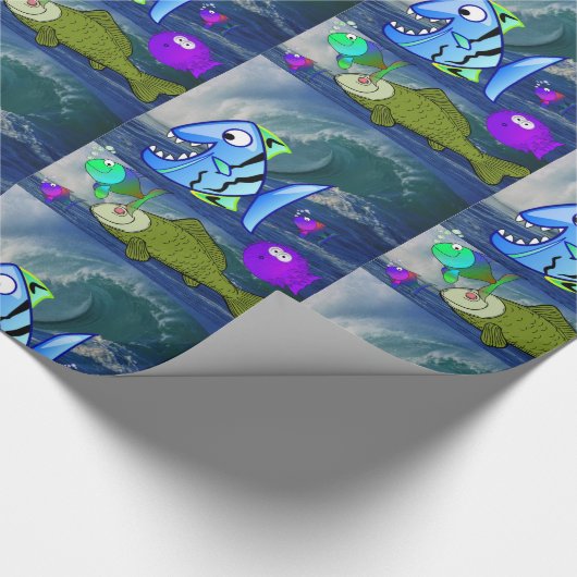 Cadeau Papier d'emballage Poisson (Coin)
