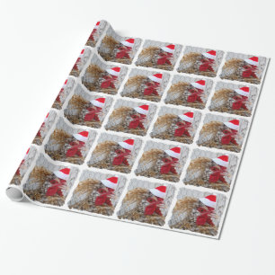 Cadeau Papier d'emballage - poulet de Père Noël