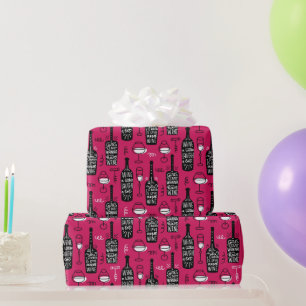 Cadeau Papier d'emballage pour amateurs de vin