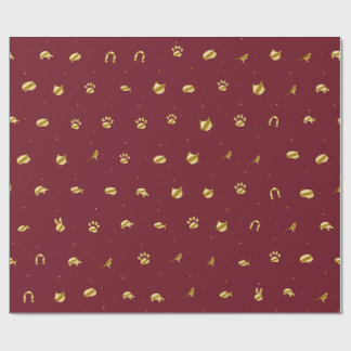 Cadeau Papier d'emballage pour animaux de compagnie Rouge