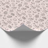 Cadeau Papier d'emballage pour anniversaire Cupcake Rose (Coin)
