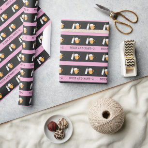 Cadeau Papier d'emballage pour Baby Shower Beer and Baby-