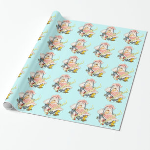 Cadeau Papier d'emballage pour Baby Shower Vintage